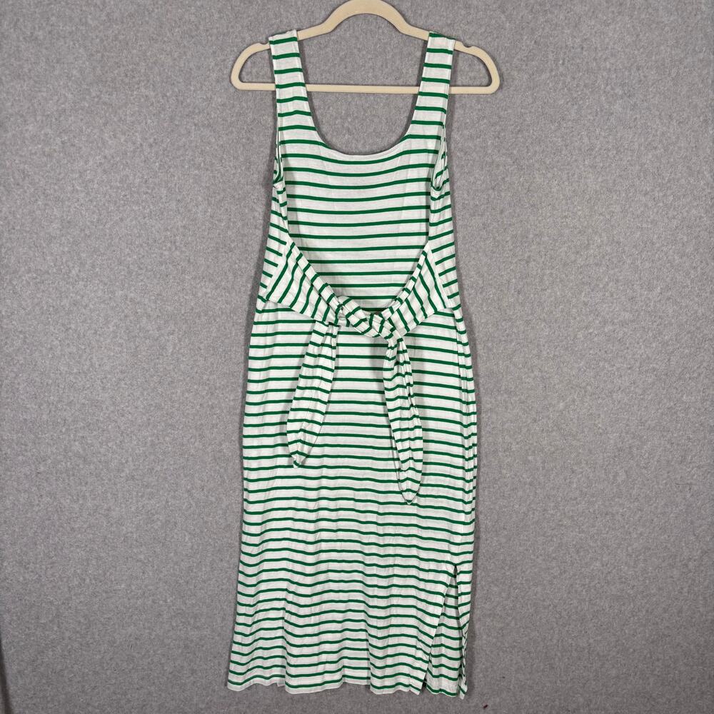 Rails Dress Medium Green‎ Midi Tie Waist Meg Sailor Cotton Coastal Vacation $138